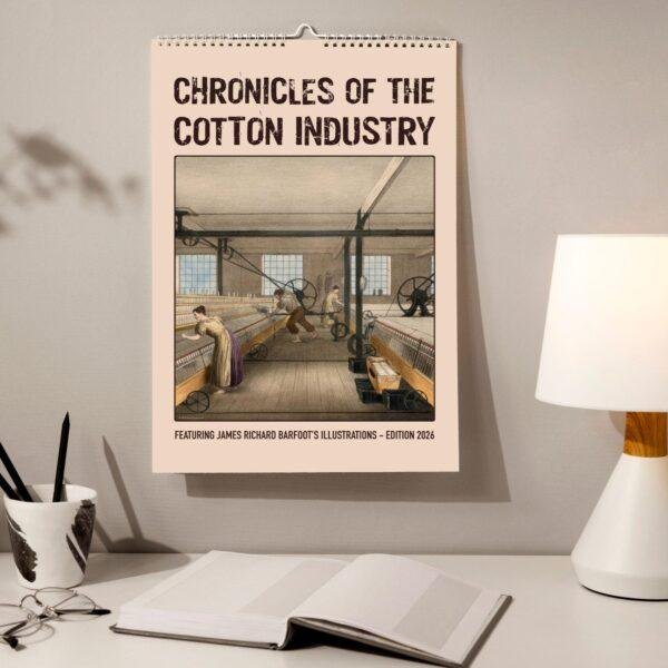 Cotton Industry Wall Calendar – American History, Textile Industries, Teacher Gift Ideas, Semi-Glossy Paper