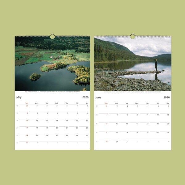 Swedish Calendar – Lapland Lakes Photography, Scandiavian Design, Semi-Glossy Paper