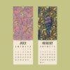 Eugène Grasset Wall Calendar – Swiss Artist, Floral Ornament, Art Nouveau Style, Semi-Glossy Paper