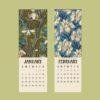 Eugène Grasset Wall Calendar – Swiss Artist, Floral Ornament, Art Nouveau Style, Semi-Glossy Paper