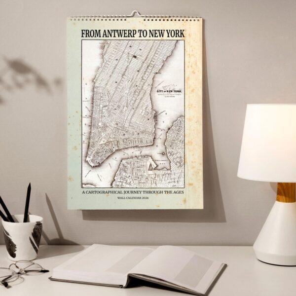 Antique World Map Calendar – Vintage Cartography, Country Atlas, Semi-Glossy Paper