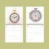 Pocket Watch Wall Calendar - Vintage Steampunk Horology Art