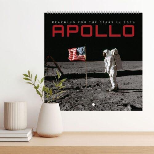 Apollo Astronaut Wall Calendar – NASA Moon Mission, Space Exploration, Semi‑Glossy Paper