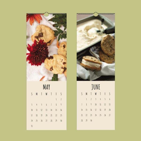 Cookie Calendar - Wall Calendar with Gourmet Cookie Art, Unique Gift, Cookies Near Me, Chunky Chocolate Chip Decor