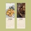 Cookie Calendar - Wall Calendar with Gourmet Cookie Art, Unique Gift, Cookies Near Me, Chunky Chocolate Chip Decor