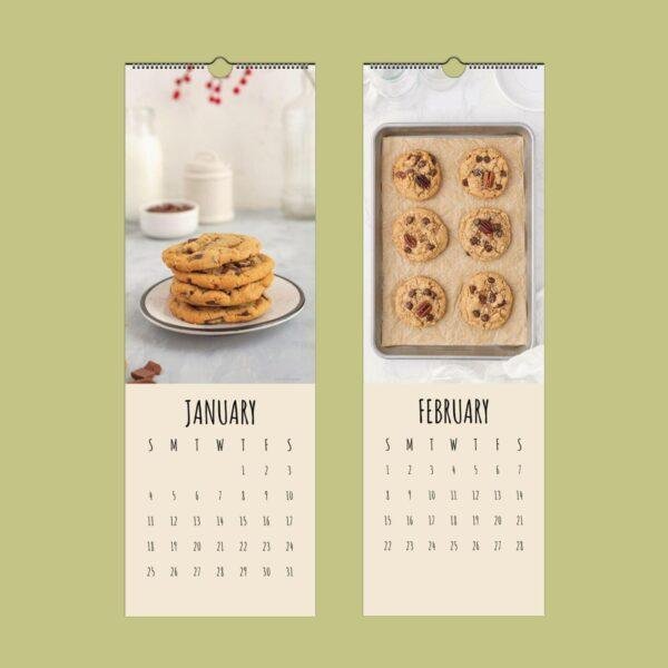 Cookie Calendar - Wall Calendar with Gourmet Cookie Art, Unique Gift, Cookies Near Me, Chunky Chocolate Chip Decor