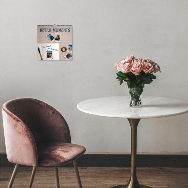 Retro Moments Polaroid Wall Calendar - Vintage Art, Minimalist Decor, Ideal Gift for Home or Office, Retro & Nostalgic Photography