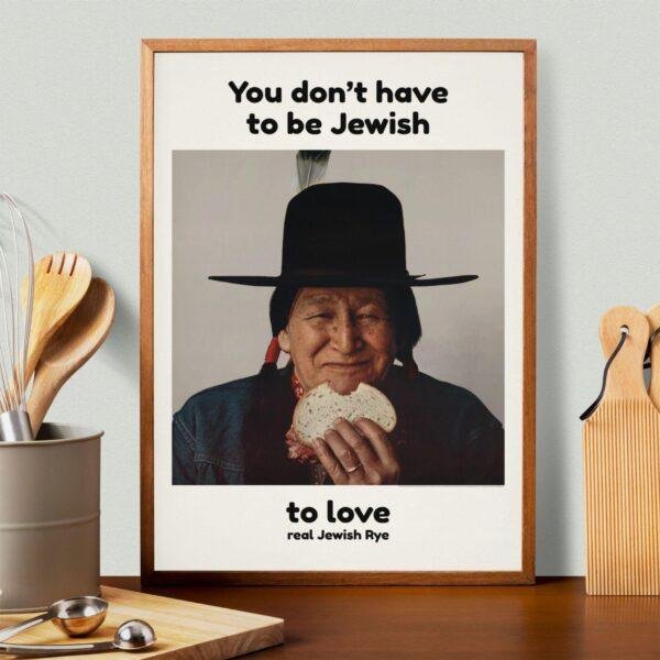 The Great Sandwich Smile – Retro Advertising, Nostalgic Decor Art Print (Cowboy Hat)