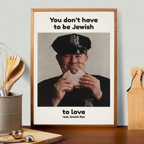 The Great Sandwich Smile – Retro Advertising, Nostalgic Decor Art Print (Policeman)