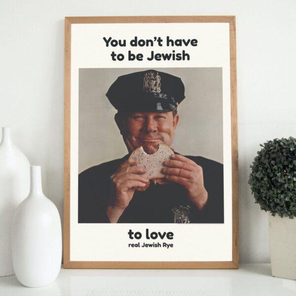 The Great Sandwich Smile – Retro Advertising, Nostalgic Decor Art Print (Policeman)