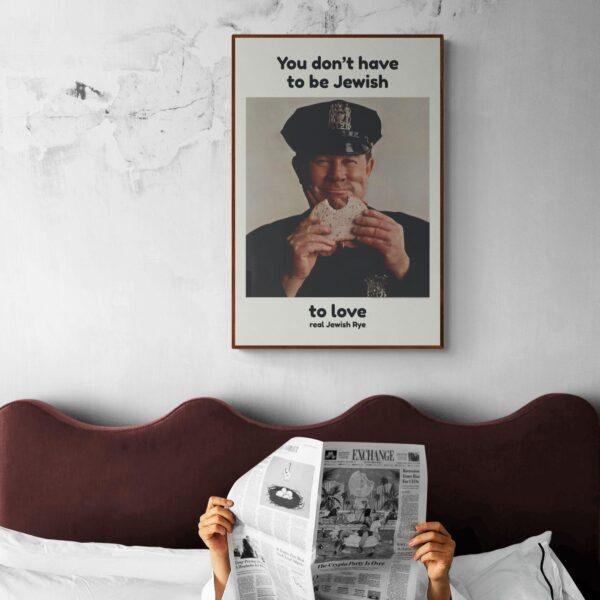 The Great Sandwich Smile – Retro Advertising, Nostalgic Decor Art Print (Policeman)