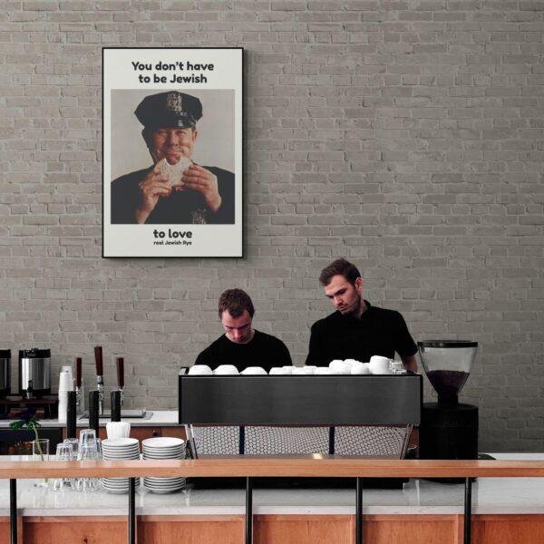 The Great Sandwich Smile – Retro Advertising, Nostalgic Decor Art Print (Policeman)