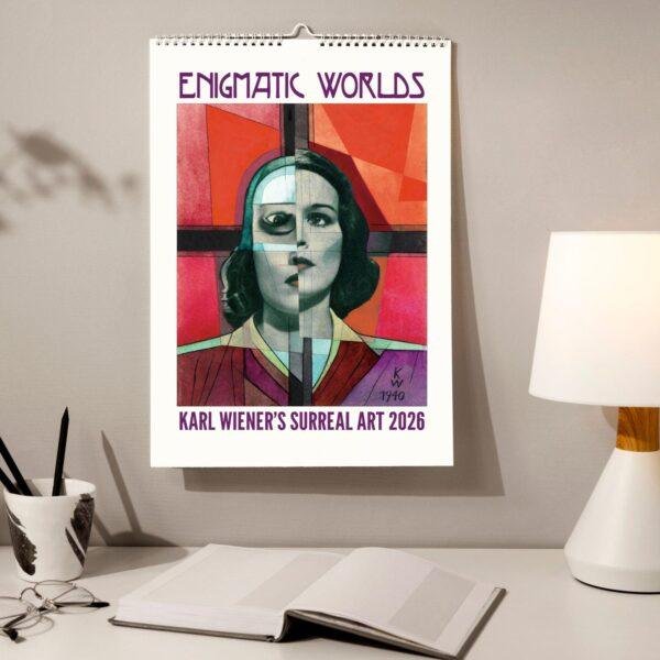 Surreal Artwork Wall Calendar – Karl Wiener, Austrian Artist, Political Satire, Semi-Glossy Paper