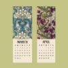Eugène Grasset Wall Calendar – Swiss Artist, Floral Ornament, Art Nouveau Style, Semi-Glossy Paper