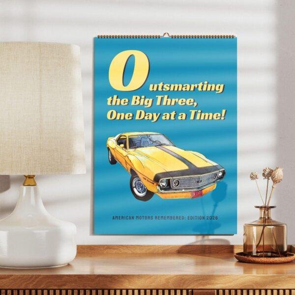 AMC Gremlin Wall Calendar – American Motors Gift for Guys, Classic Muscle Car Decor, 1970s Auto Art