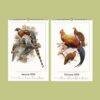 Natural History Wall Calendar – Dutch Artist, Joseph Smit, Victorian Bird Art, Semi-Glossy Paper