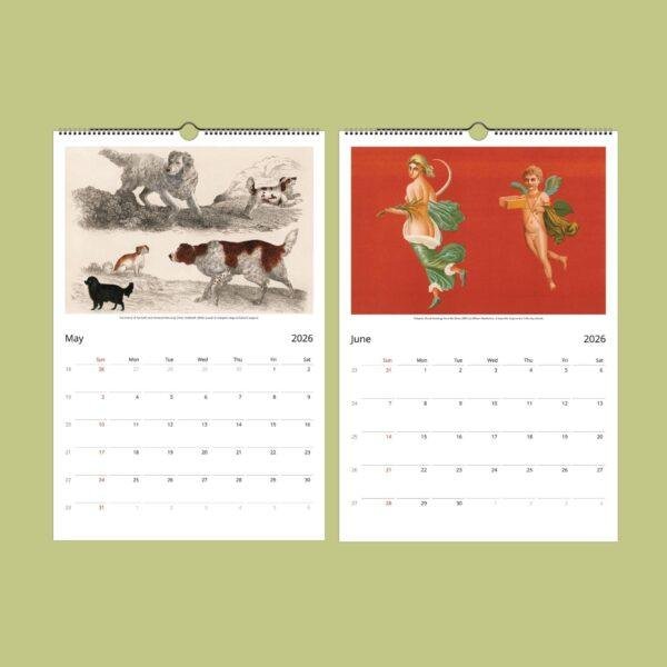 Victorian Calendar Bohemian Chic – Cottage Style Decor, Mid-Century, Antique Art, Thoughtful Gift