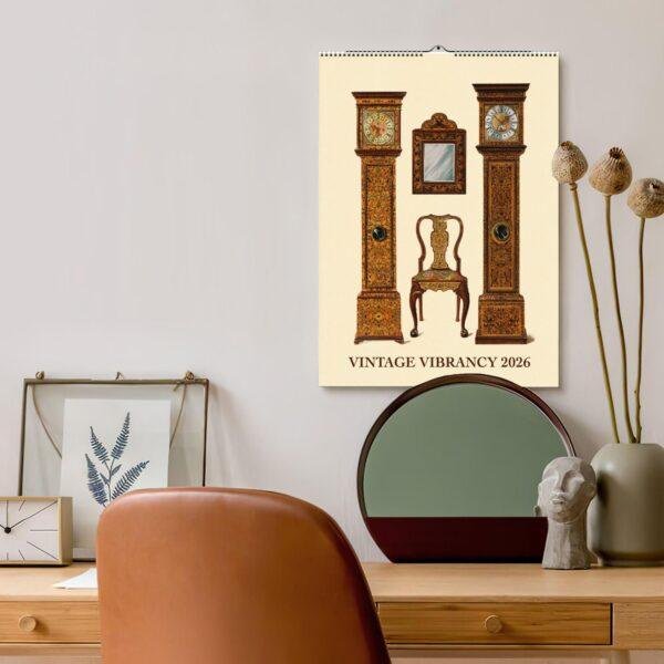 Victorian Calendar Bohemian Chic – Cottage Style Decor, Mid-Century, Antique Art, Thoughtful Gift