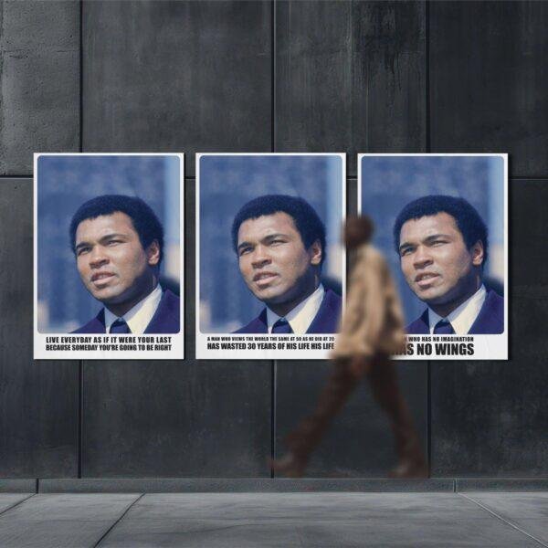 Muhammad Ali Motivational Quote Wall Art – Monday Motivation Poster, Iconic Boxing Legend Print, Inspirational Decor