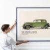 1933 Lincoln Coupe Poster - Classic American Car Decor