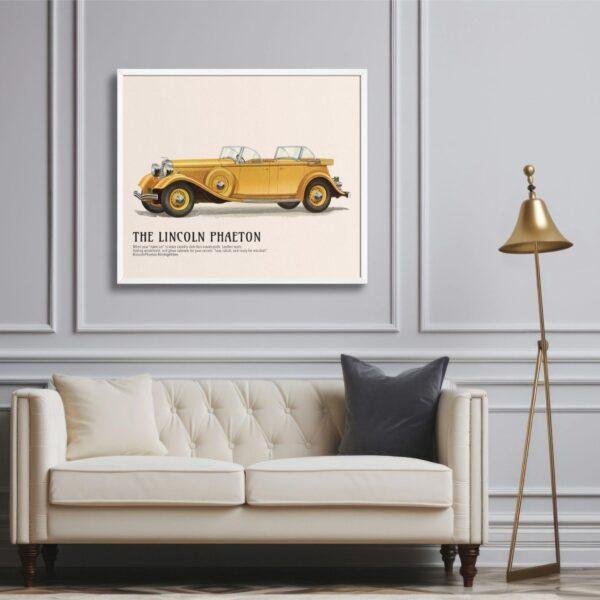 1933 Lincoln Phaeton Poster - Classic American Car Decor