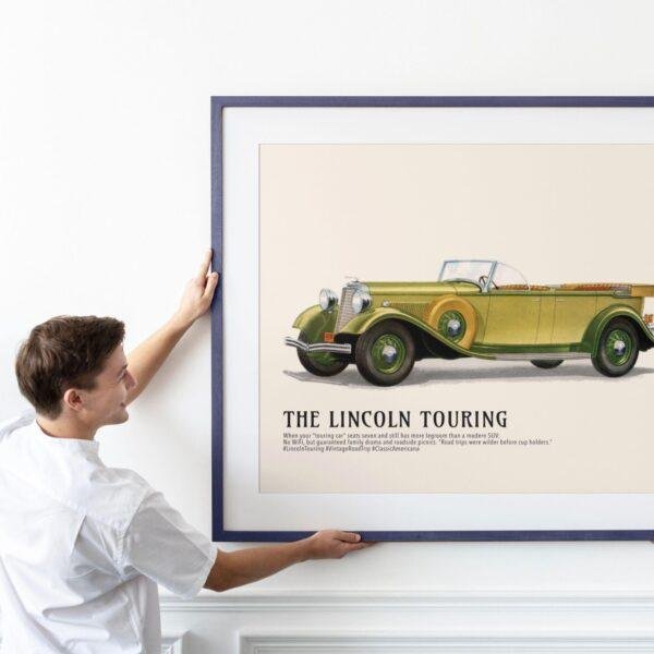 1933 Lincoln Touring Car Poster - Classic American Car Decor