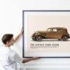1933 Lincoln Town Sedan Poster - Classic American Car Decor