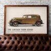 1933 Lincoln Town Sedan Poster - Classic American Car Decor