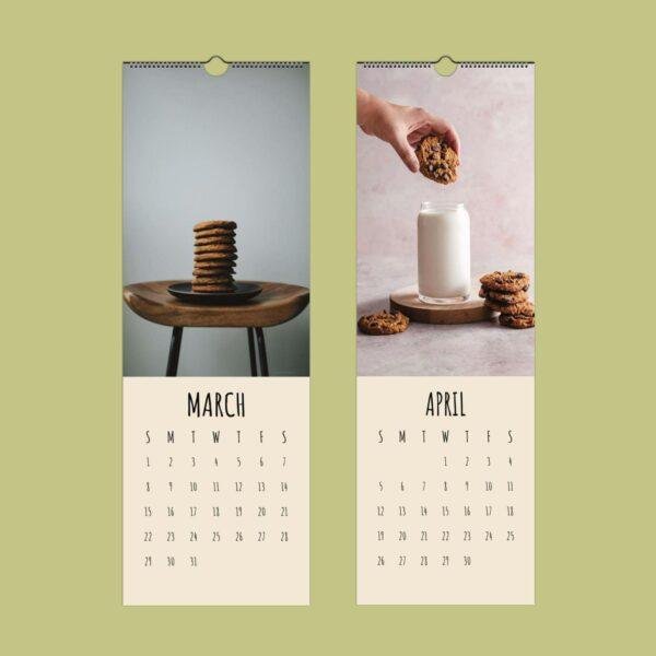 Cookie Calendar - Wall Calendar with Gourmet Cookie Art, Unique Gift, Cookies Near Me, Chunky Chocolate Chip Decor