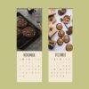 Cookie Calendar - Wall Calendar with Gourmet Cookie Art, Unique Gift, Cookies Near Me, Chunky Chocolate Chip Decor
