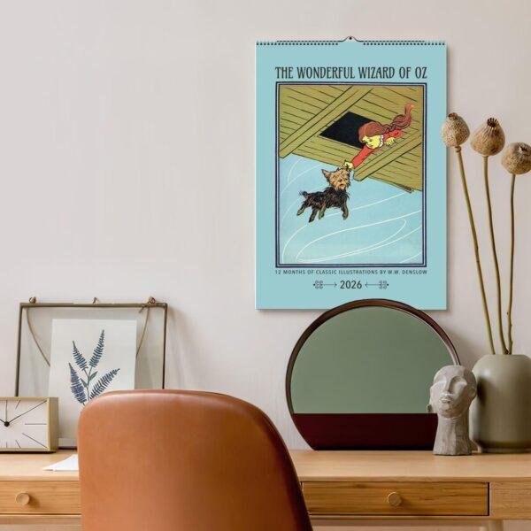 Wizard of Oz Wall Calendar – American Artist, Classic Literature, Book Lover Gift, Semi-Glossy Paper
