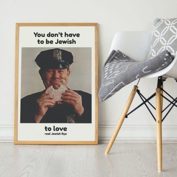 The Great Sandwich Smile – Retro Advertising, Nostalgic Decor Art Print (Policeman)