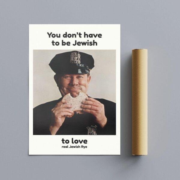 The Great Sandwich Smile – Retro Advertising, Nostalgic Decor Art Print (Policeman)