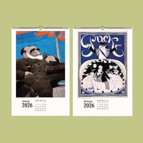 Ralph Barton Wall Calendar – American Cartoonist Art, Caricature Drawing, Cartoon Humor Illustration, Collectible Gift