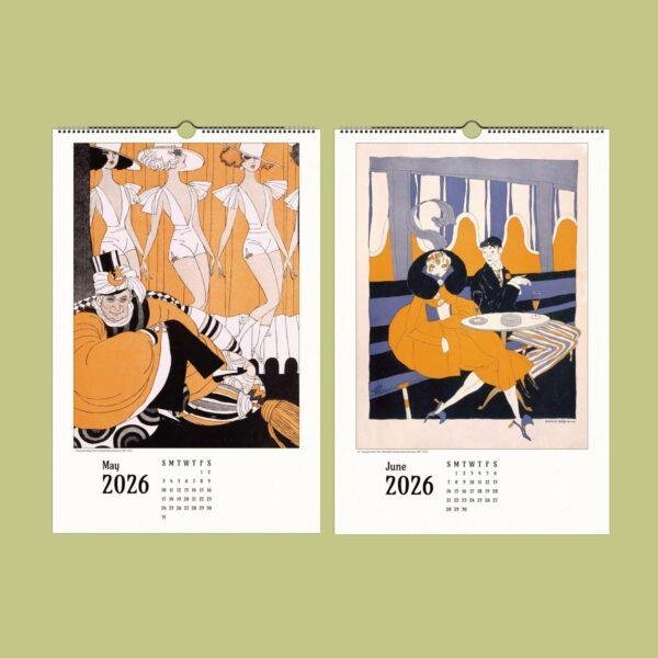 Ralph Barton Wall Calendar – American Cartoonist Art, Caricature Drawing, Cartoon Humor Illustration, Collectible Gift