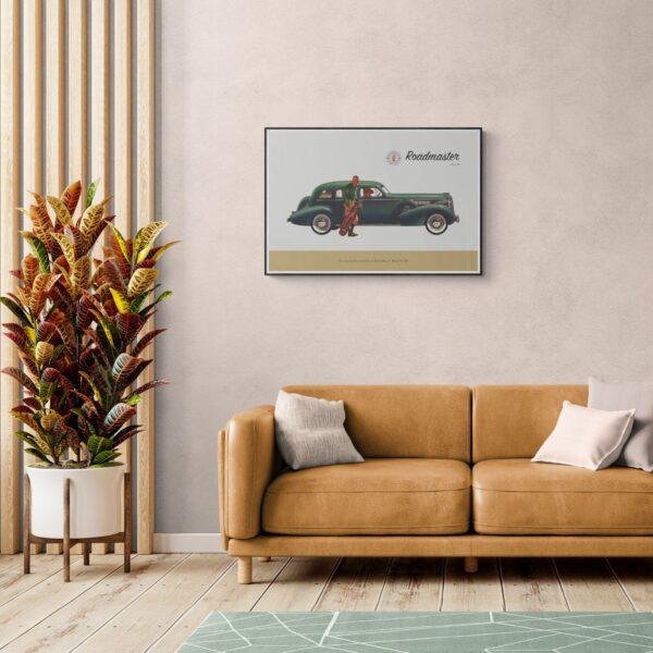 Buick Roadmaster Classic Cars Poster – Vintage Wall Art, Buick Roadmaster Print for Classic Cars Enthusiasts