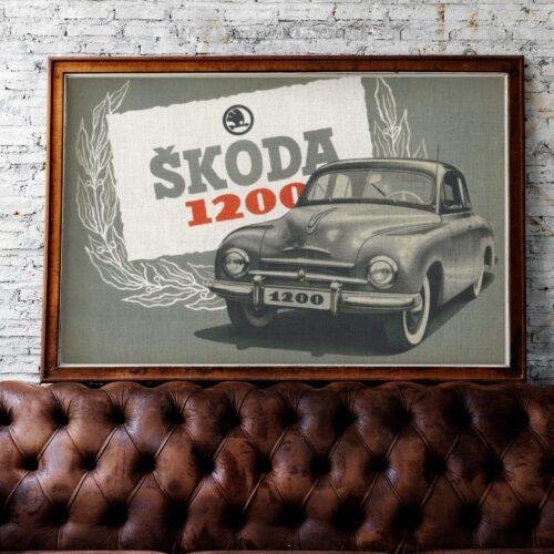 Skoda 1200 Art Print, Skoda Oldtimer, Classic Cars, Rare Classic Car, Wall Decor, Poster, Gift for Collectors