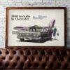 Chevy Bel Air - Classic Car Poster, Retro American Car, 1960 Chevrolet Taxicabs, Printable Art