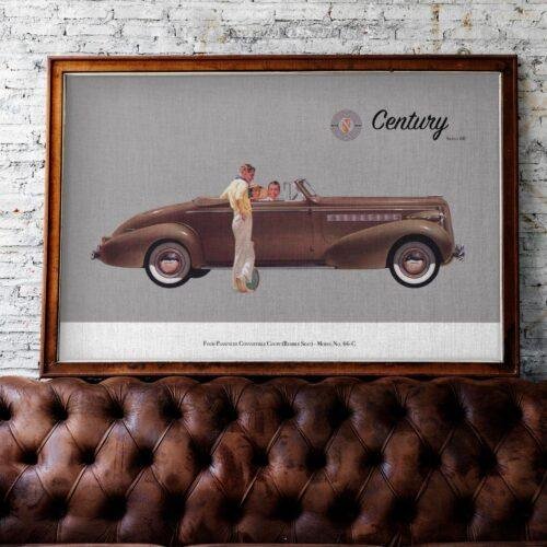 Buick Century Classic Cars Poster – Vintage Wall Art, Buick Century Print for Classic Cars Enthusiasts