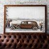 1935 Lincoln The Seven Passenger Sedan - Car Poster instant download