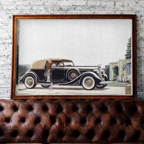 1935 Lincoln Brunn Convertible Victoria - Car Poster instant download