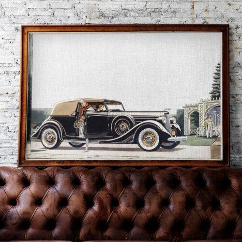 1935 Lincoln Brunn Convertible Victoria - Car Poster instant download