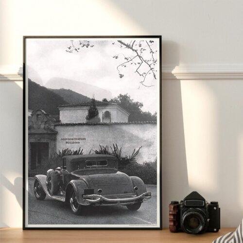 1929 Cord Cabriolet from the rear - Car Poster instant download