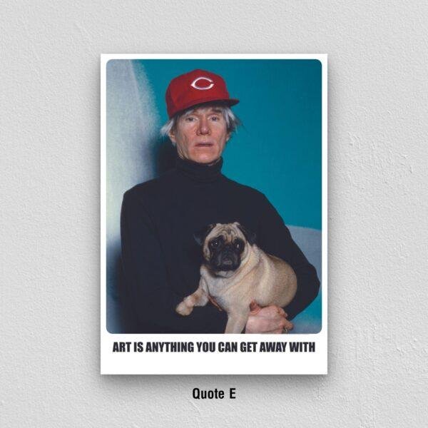 Andy Warhol Motivational Quote Wall Art – Monday Motivation Poster, Iconic Pop Art Print, Inspirational Decor
