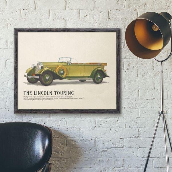 1933 Lincoln Touring Car Poster - Classic American Car Decor