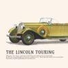 1933 Lincoln Touring Car Poster - Classic American Car Decor
