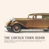 1933 Lincoln Town Sedan Poster - Classic American Car Decor