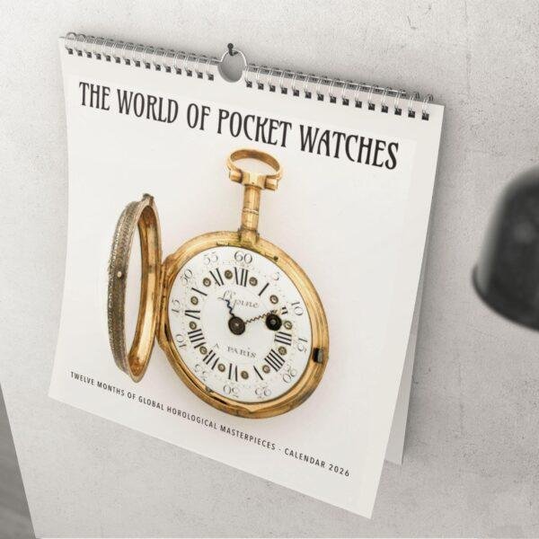 Pocket Watch Wall Calendar - Vintage Steampunk Horology Art