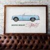 Austin Healey Sprite Mark IV – British Sports Car Illustration, Unique Collectors Gift, Retro Motoring Decor for Enthusiasts