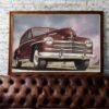 1948 Plymouth Deluxe Car Poster Instant Download - Vintage Art Print, Classic Automobile Wall Decor, Retro Bebe Daniels Design